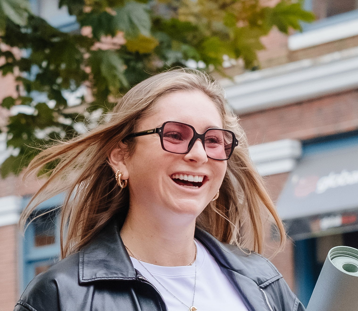 Grace Fewell on location during a brand campaign shoot